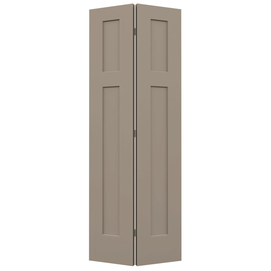 ReliaBilt Sand Piper Hollow Core 2 Panel Square Bi Fold Closet Interior Door (Common 24 in x 80 in; Actual 23.5 in x 79 in)