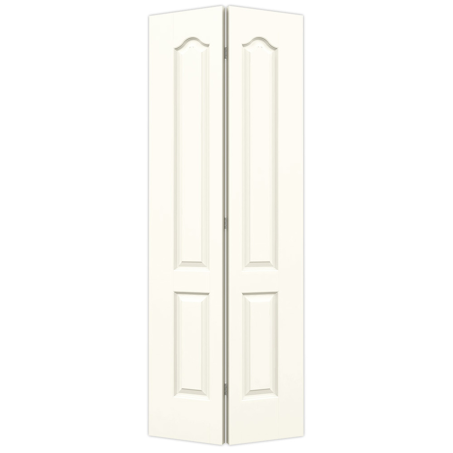 ReliaBilt 2 Panel Arch Top Hollow Core Smooth Molded Composite Bifold Closet Door (Common 80 in x 28 in; Actual 79 in x 27.5 in)