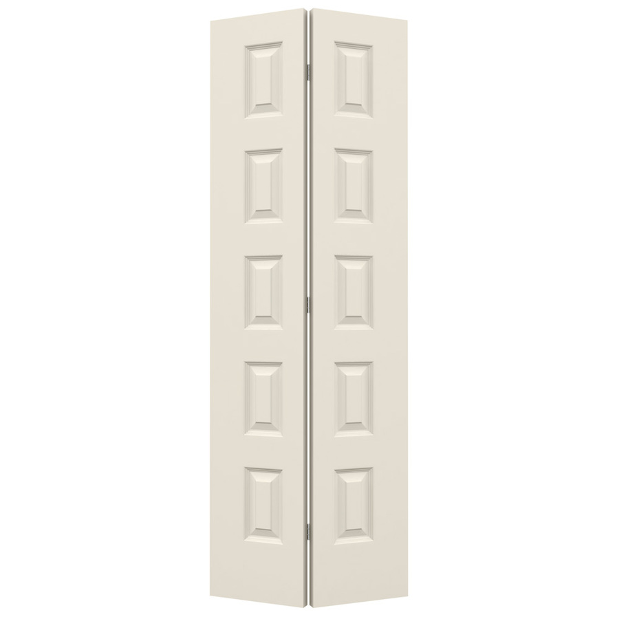 ReliaBilt 5 Panel Equal Hollow Core Smooth Molded Composite Bifold Closet Door (Common 80 in x 30 in; Actual 79 in x 29.5 in)