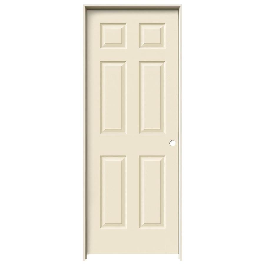 ReliaBilt Cream N Sugar Prehung Hollow Core 1 Panel Square Interior Door (Actual 81.688 in x 31.562 in)