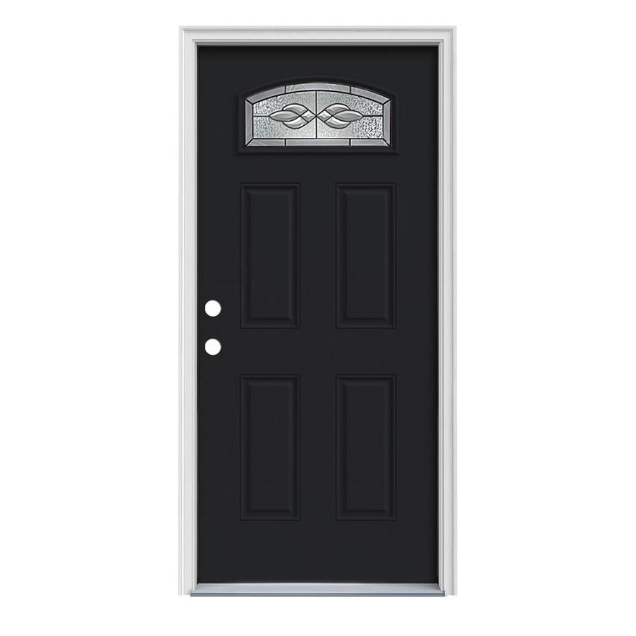 ReliaBilt Craftsman Morelight Prehung Inswing Steel Entry Door Prehung (Common 80 in x 36 in; Actual 81.75 in x 37.5 in)