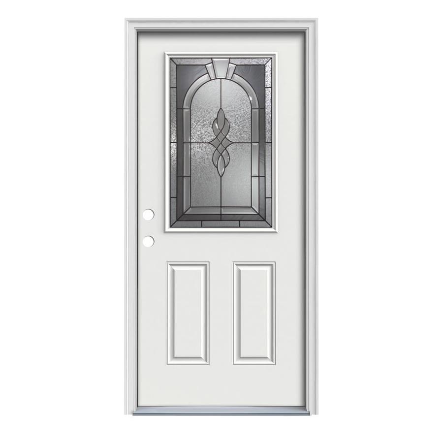 ReliaBilt Half Lite Prehung Inswing Steel Entry Door (Common 36 in x 80 in; Actual 37.5 in x 81.75 in)