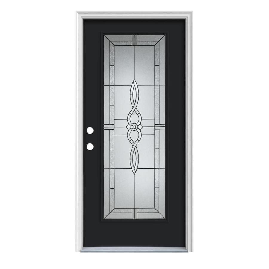 ReliaBilt Full Lite Prehung Inswing Steel Entry Door (Common 32 in x 80 in; Actual 33.5 in x 81.75 in)