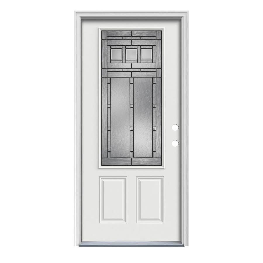 ReliaBilt 3/4 Lite Prehung Inswing Steel Entry Door Prehung (Common 80 in x 32 in; Actual 81.75 in x 33.5 in)