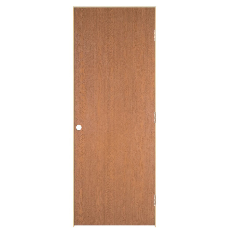 ReliaBilt Prehung Hollow Core Flush Oak Interior Door (Common 28 in x 80 in; Actual 29.562 in x 81.688 in)