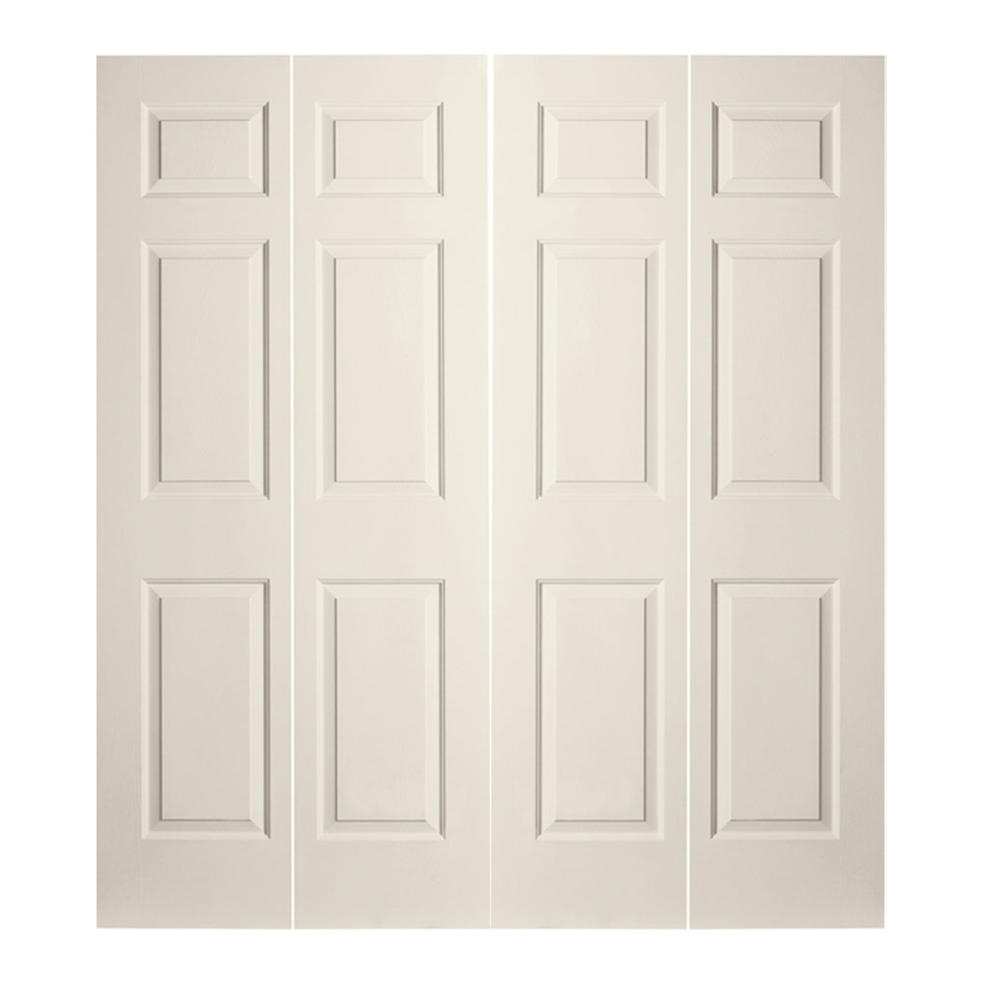 ReliaBilt 48 in x 79 in 6 Panel Hollow Core Molded Composite Interior Bifold Closet Door