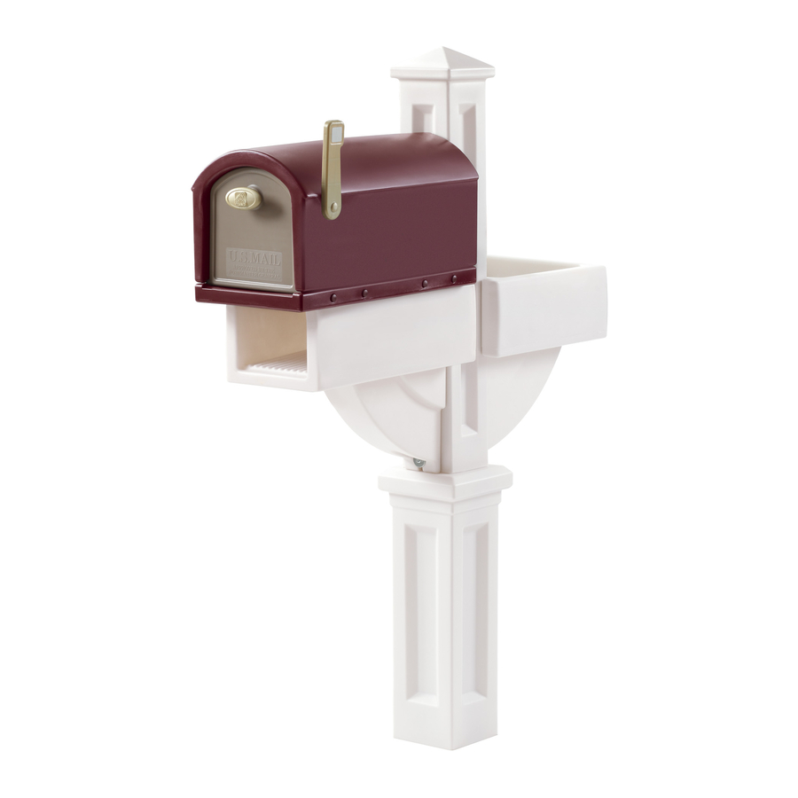 Step2 11 3/4 in x 27 1/8 in Plastic White Post Mount Mailbox