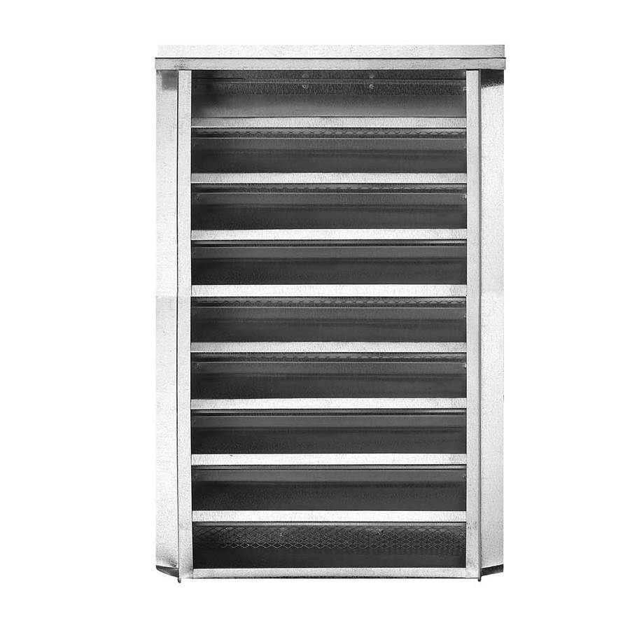 CMI 14 in x 24 in Silver Rectangle Steel Gable Vent