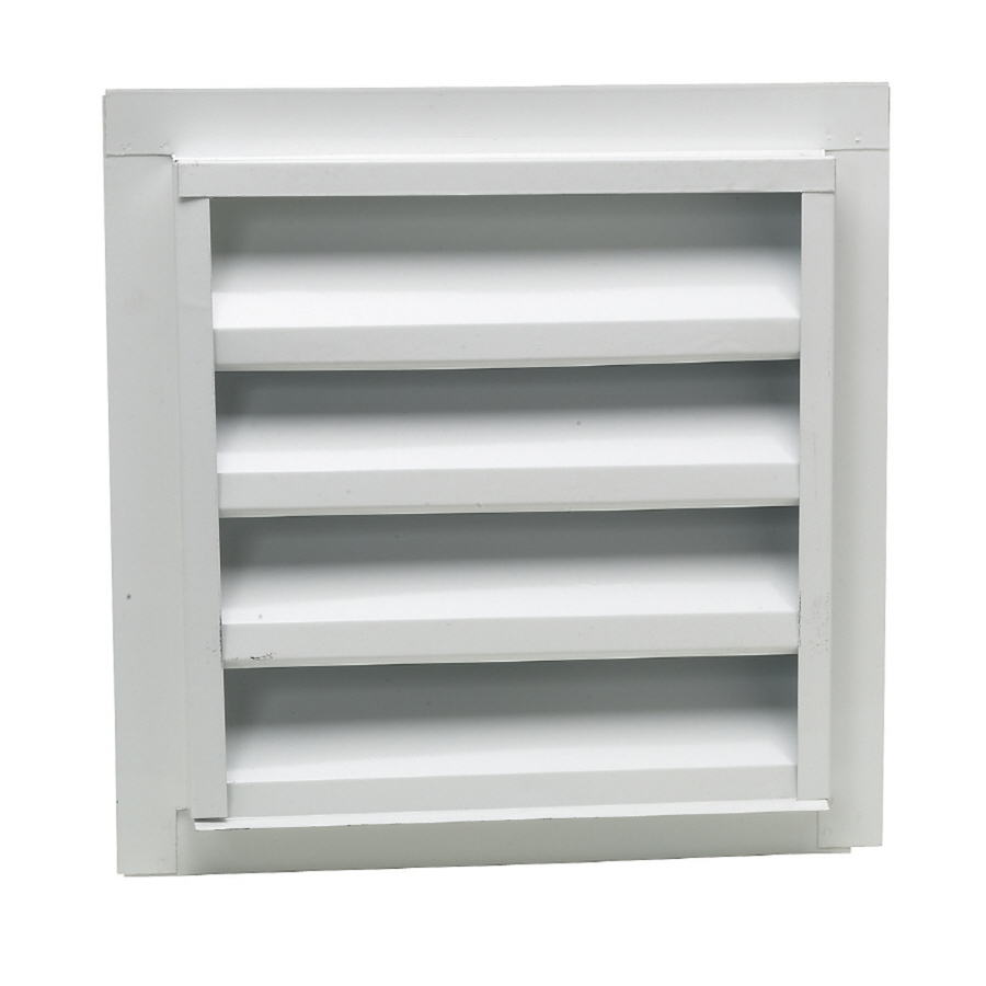 CMI 12-in x 18-in White Rectangle Steel Gable Vent Polyester | GLFC1218WH