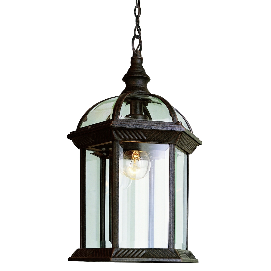 Portfolio 17 1/2 in H Black Outdoor Pendant Light