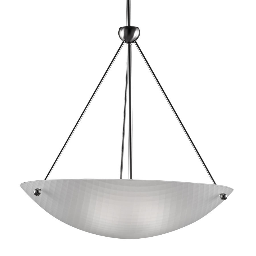 Shop Westwood Collection Basket Weave 22-in W Brushed Nickel Pendant ...
