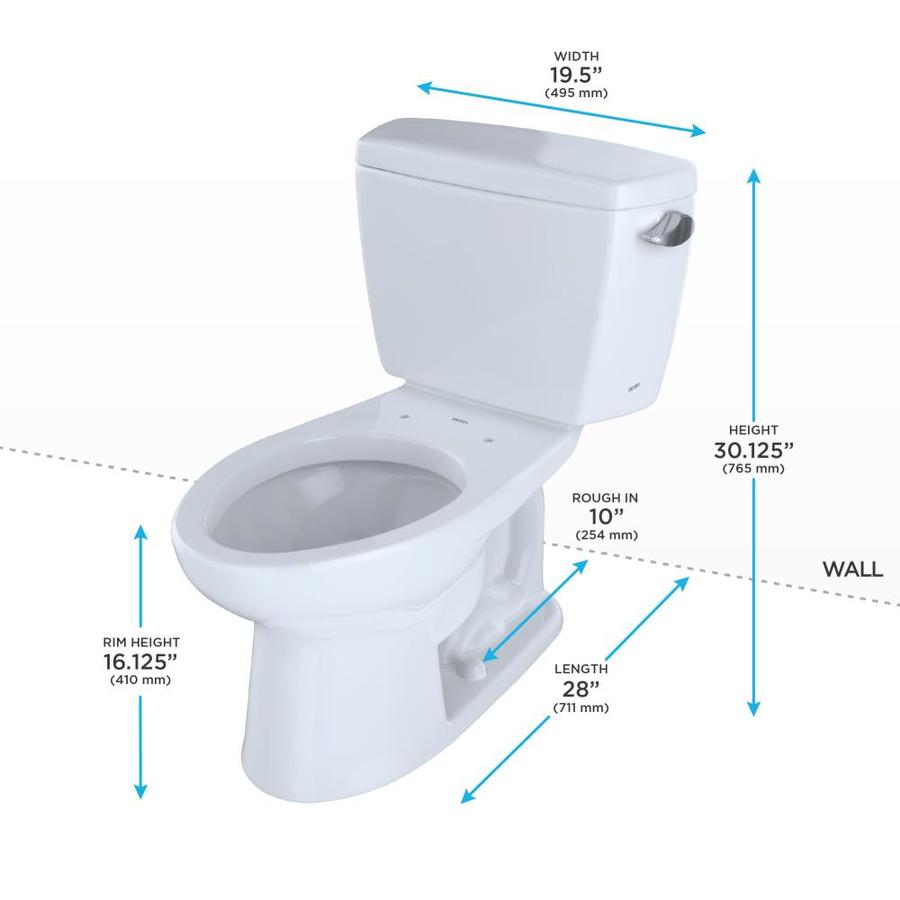 Glacier Bay 10 Rough-in 2-Piece GPF High Efficiency Single, 50% OFF