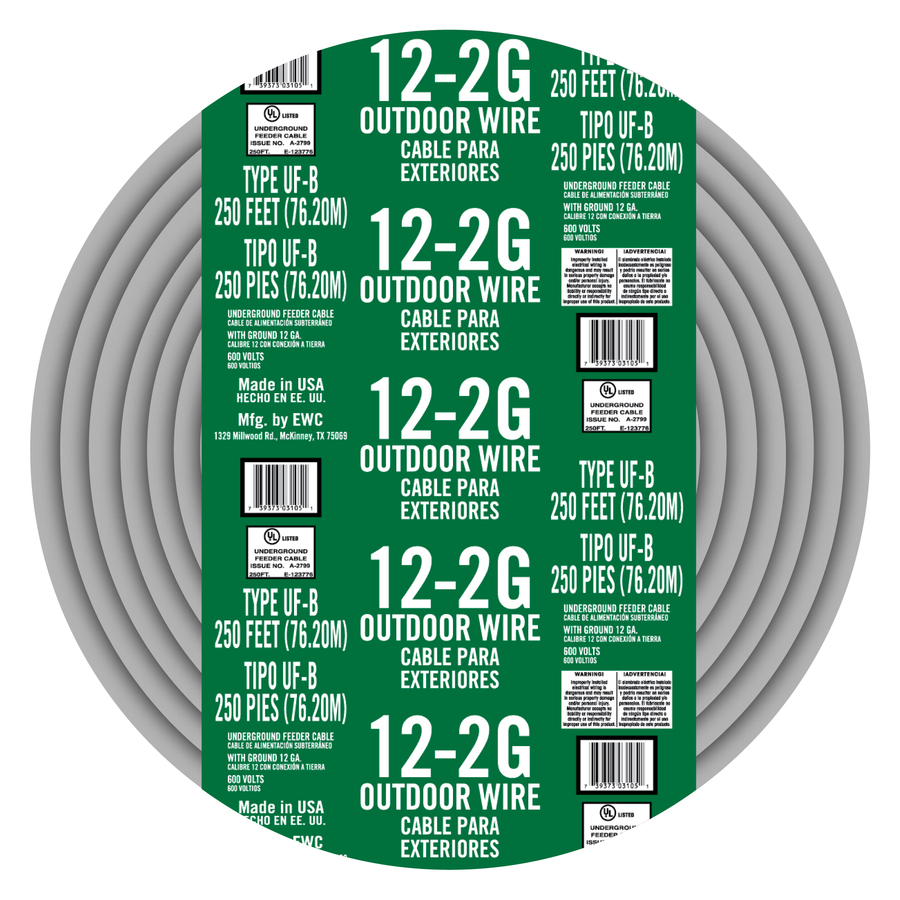 250 ft 12 2 Outdoor UF Underground Feeder Wire