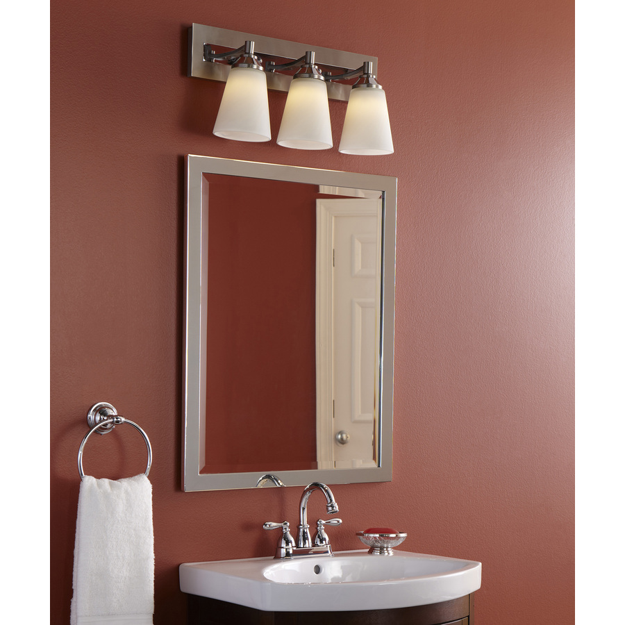 Allen Roth 24 In Chrome Rectangular Bathroom Mirror In The Bathroom Mirrors Department At Lowes Com