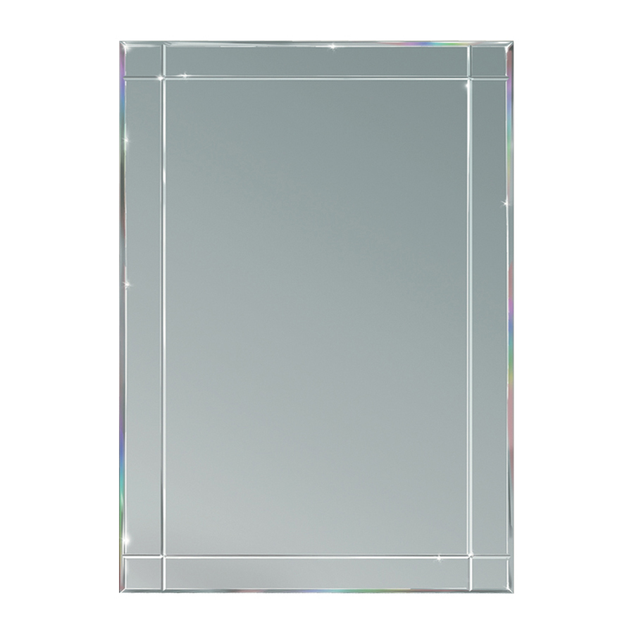 Style Selections 24 in x 30 in V Groove Edge Mirror