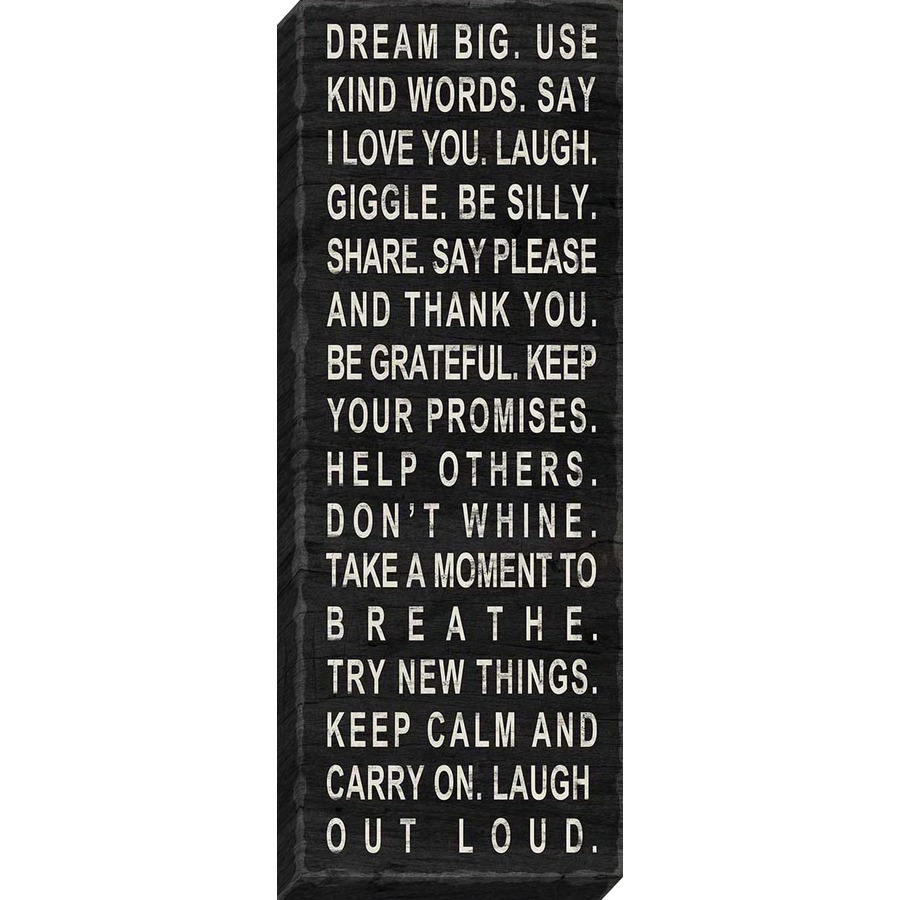 18 in W x 38 in H Inspirational Canvas