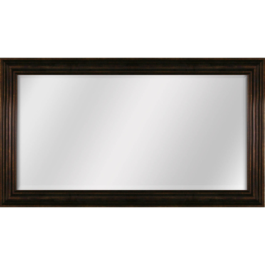 Style Selections 46 in x 26 in Bronze Rectangle Framed Wall Mirror