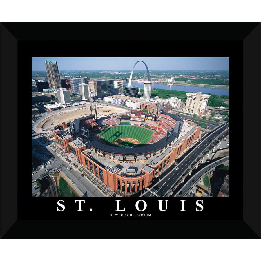 22 in W x 18 in H New Busch Stadium Framed Wall Art