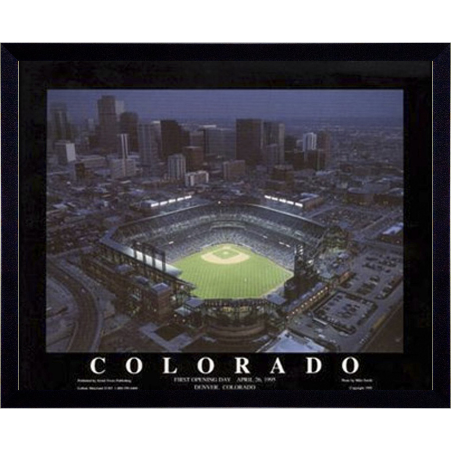 26 in W x 32 in H Colorado Rockies Framed Wall Art