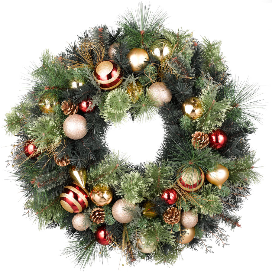 Holiday Living 30 in Unlit Decorated Douglas Fir Unlit Artificial Christmas Wreath