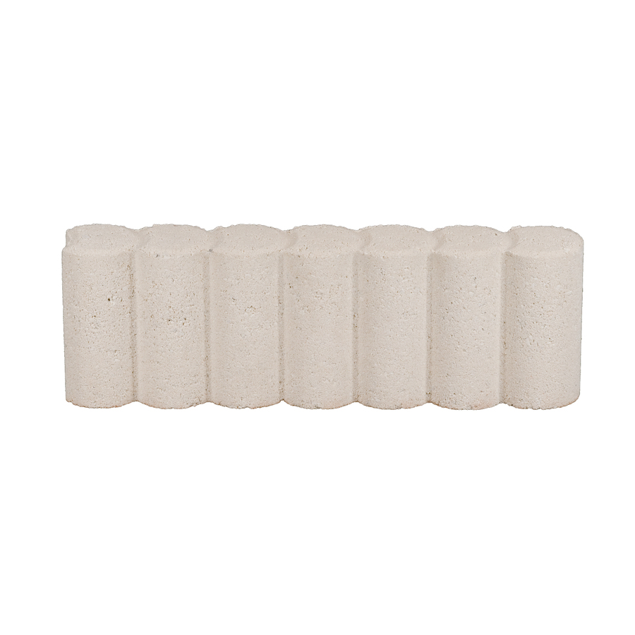 Fulton White Matt Log Edging Stone (Common 6 in x 16 in; Actual 5.5 in x 16.1 in)