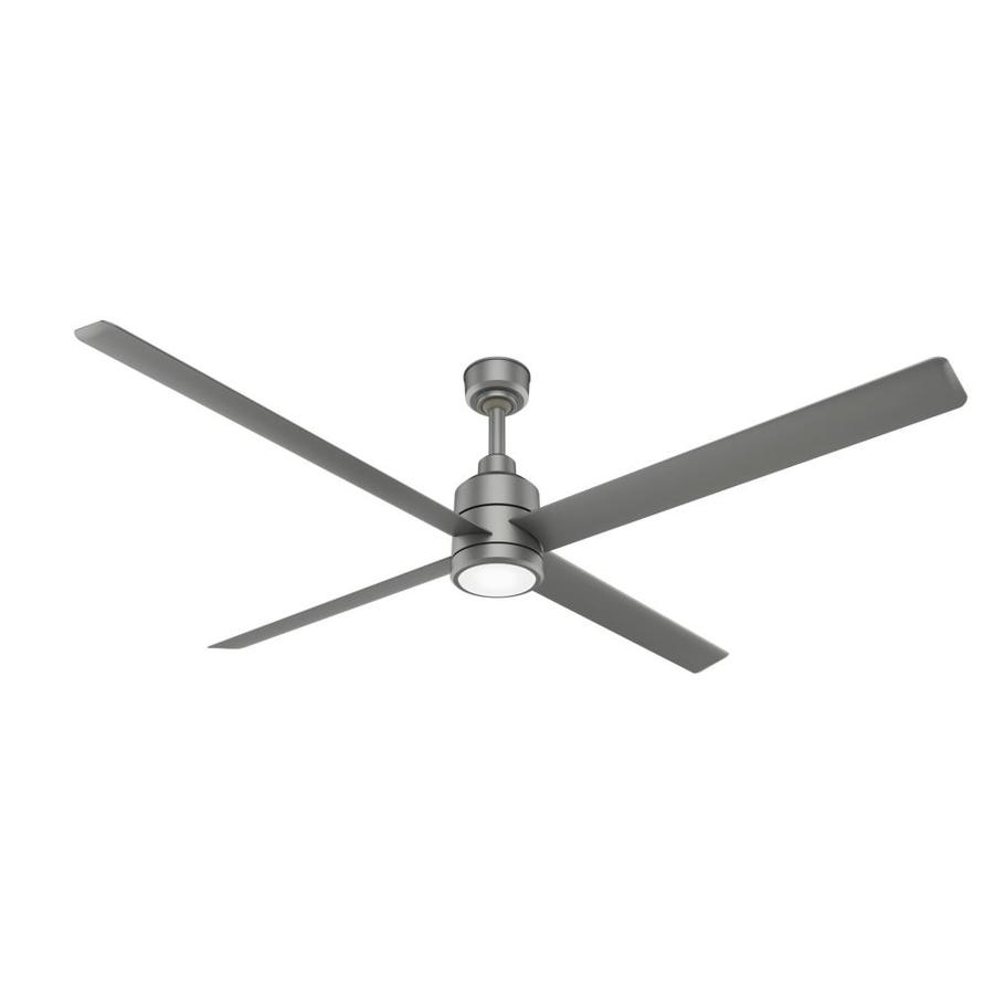 Casablanca Wailea 31 in Brushed Nickel Outdoor Downrod or Flush Mount Ceiling Fan