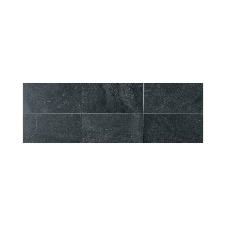 American Olean 5 Pack 12 in x 24 in Volcano Rock Graphite Black Thru Body Porcelain Floor Tile