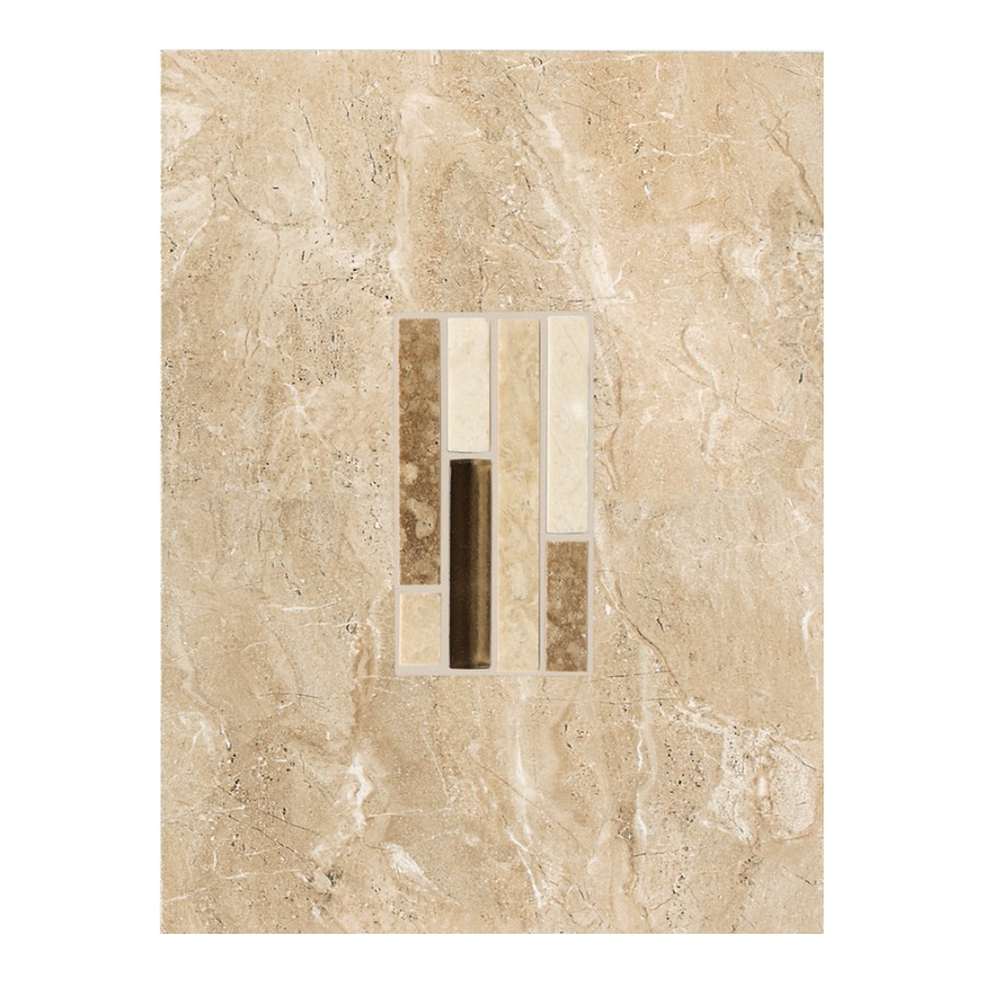 American Olean Torre Venato Sabbia Ceramic Listello Tile (Common 9 in x 12 in; Actual 8.93 in x 11.81 in)