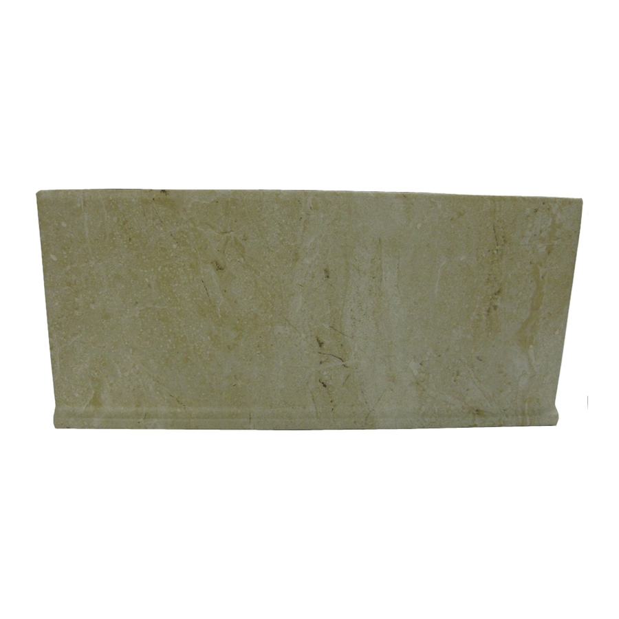 American Olean Torre Venato Sabbia Glazed Porcelain Indoor/Outdoor Bullnose Tile (Common 8 in x 10 in; Actual 6 in x 13.12 in)