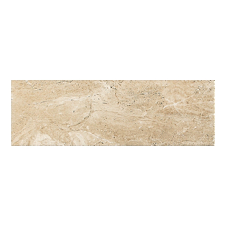 American Olean Torre Venato Sabbia Glazed Porcelain Indoor/Outdoor Bullnose Tile (Common 3 in x 13 in; Actual 3 in x 13.12 in)