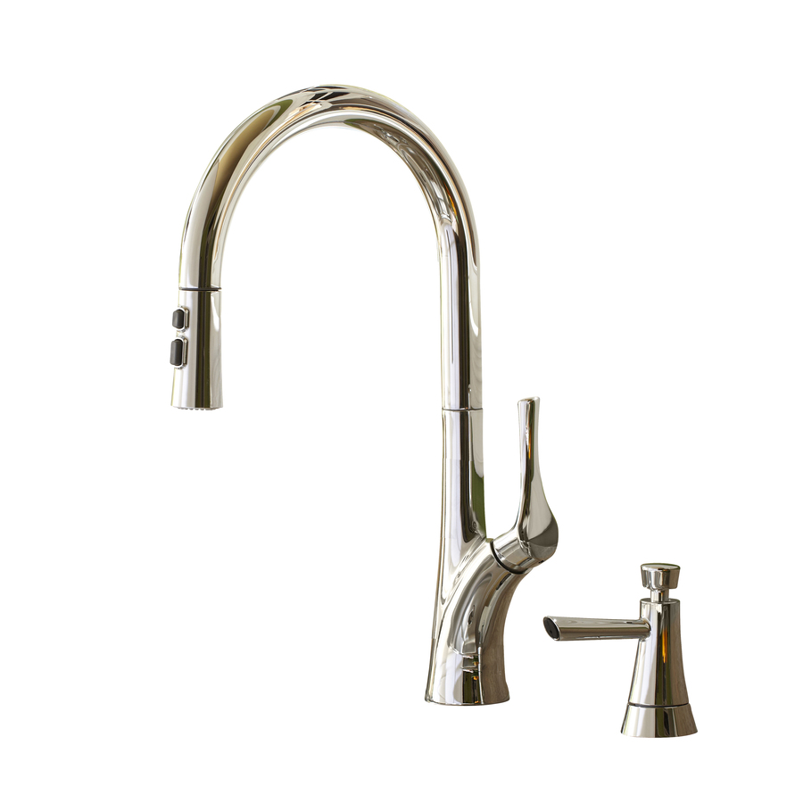Giagni Caterina Polished Chrome 1 Handle Pull Down Kitchen Faucet