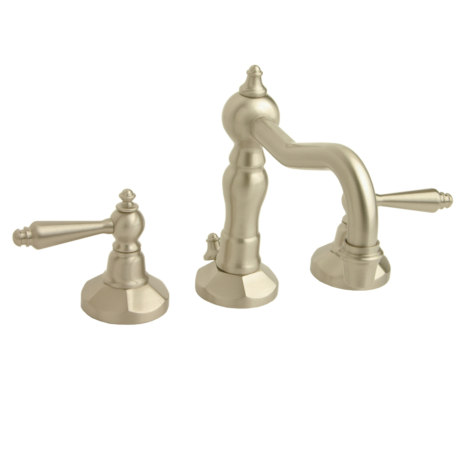 Giagni Esaro Brushed Nickel 2 Handle Widespread WaterSense Bathroom Sink Faucet (Drain Included)