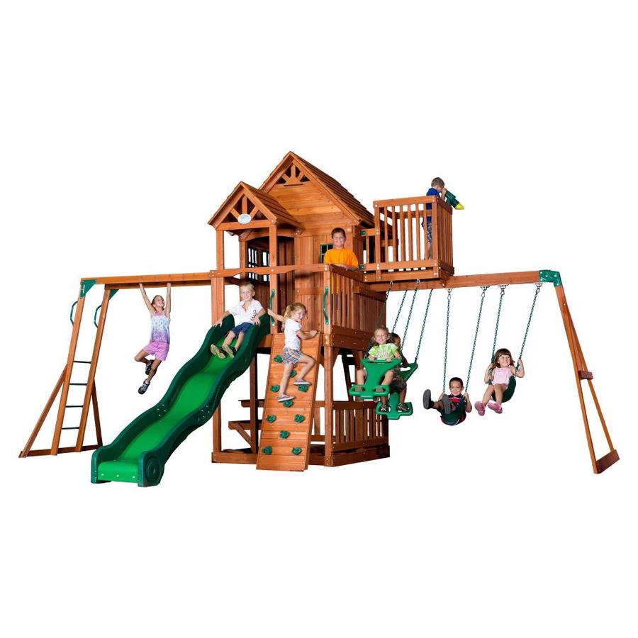 Backyard Discovery Skyfort II Residential Wood Playset in Brown | 6113COM