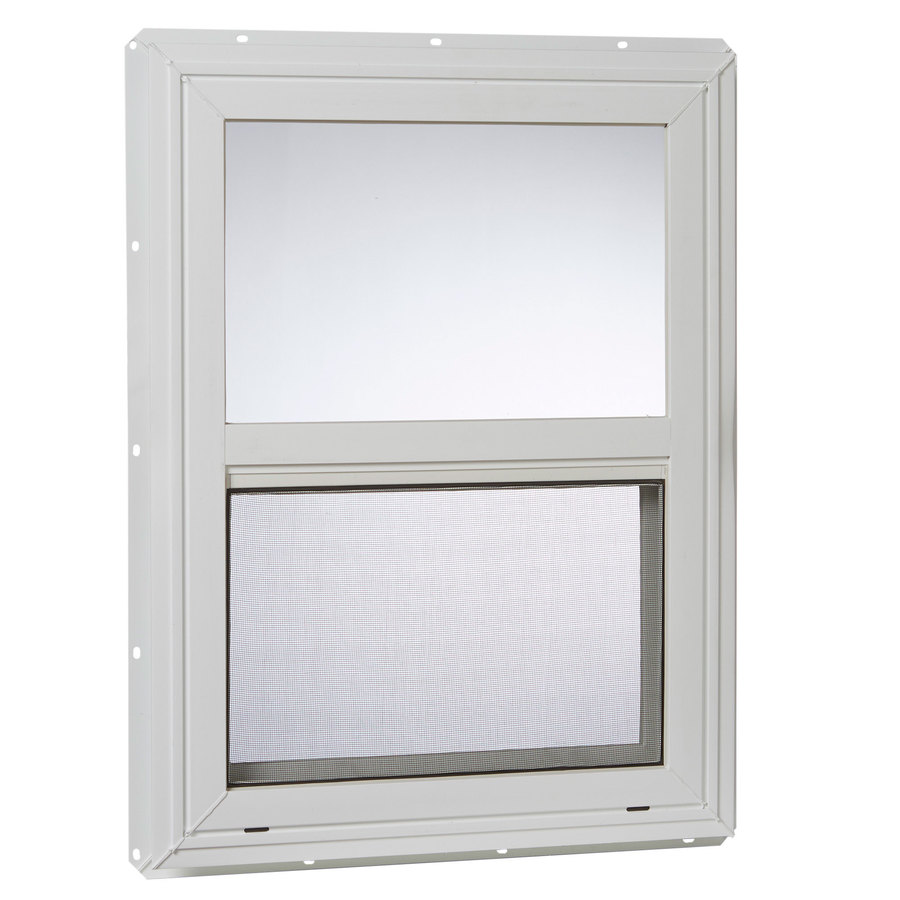 Project Source Utility Series Vinyl Single Pane Single Hung Window (Fits Rough Opening 18 in x 24 in; Actual 17.5 in x 23.5 in)