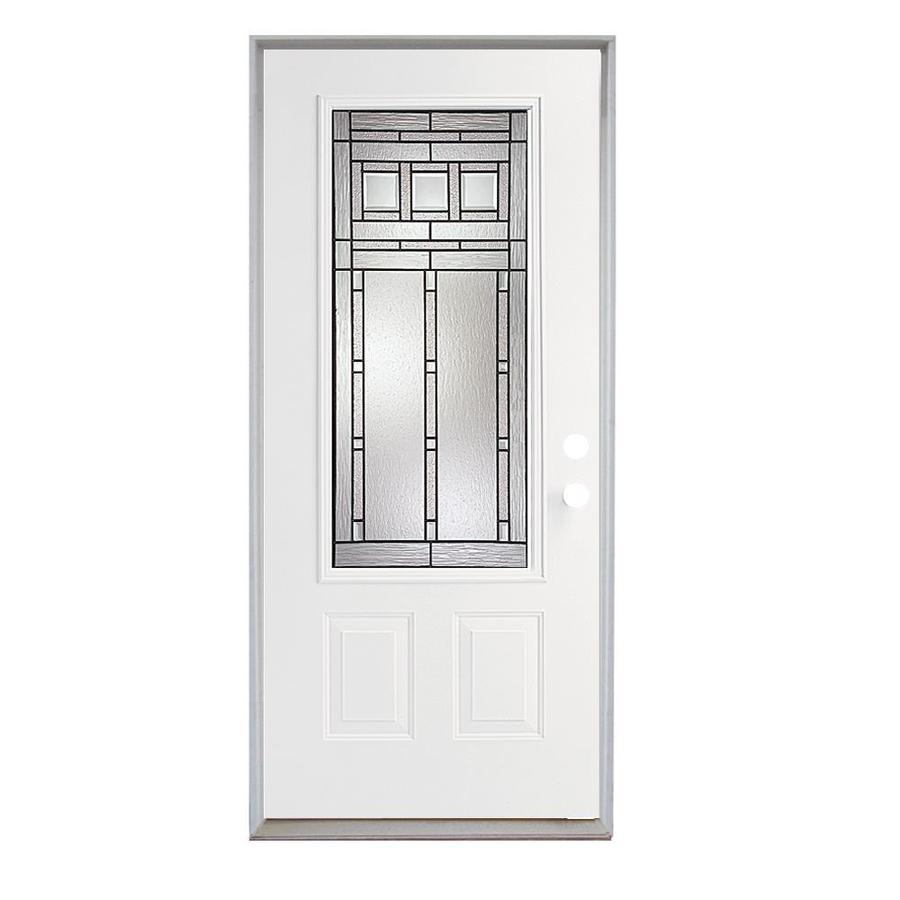 ReliaBilt 3/4 Lite Prehung Inswing Steel Entry Door Prehung (Common 80 in x 36 in; Actual 81 in x 37 in)