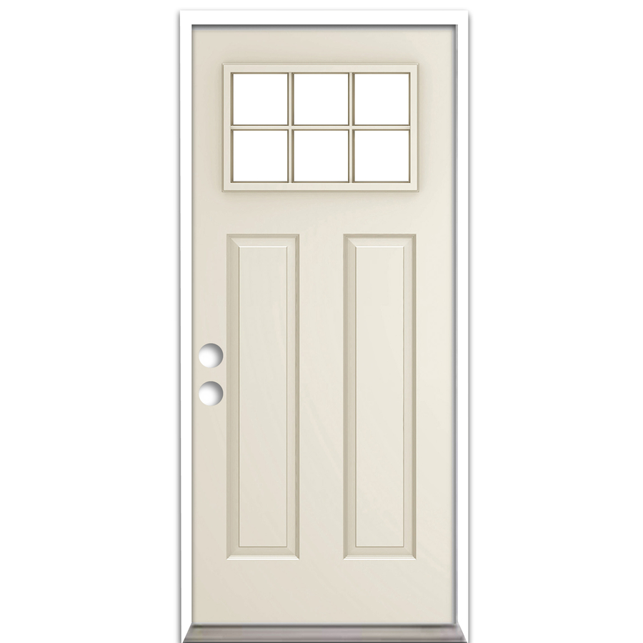 ReliaBilt 6 Lite Prehung Inswing Steel Entry Door (Common 36 in x 80 in; Actual 37 in x 81 in)