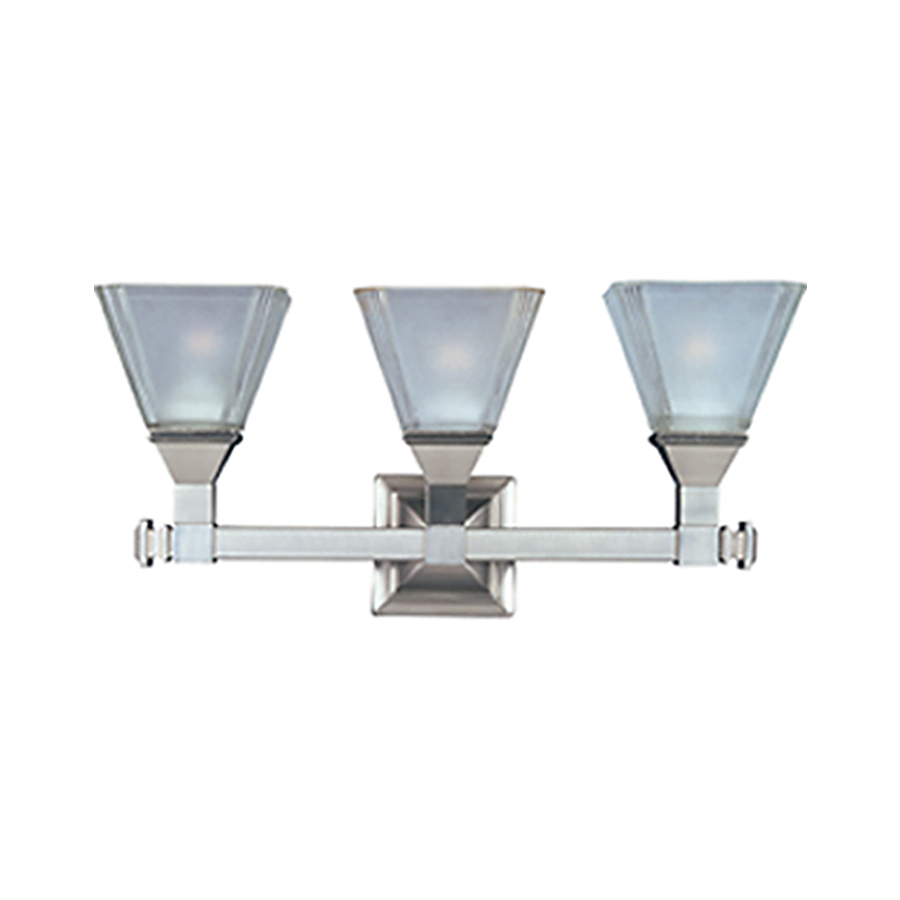 Pyramid Creations 3 Light Brentwood Satin Nickel Bathroom Vanity Light