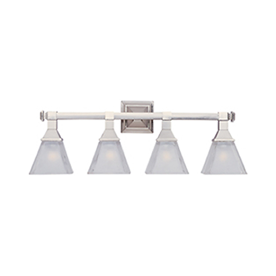 Pyramid Creations 4 Light Brentwood Satin Nickel Bathroom Vanity Light