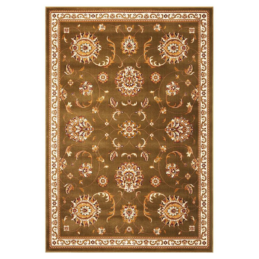 KAS Rugs Mahal Rectangular Green Transitional Woven Accent Rug (Common 3 ft x 5 ft; Actual 39 in x 59 in)