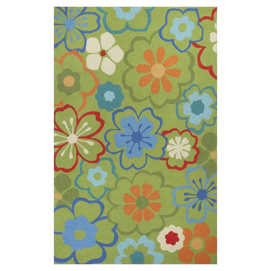 KAS Rugs Flirty Trends Rectangular Indoor Hand Hooked Area Rug (Common 8 x 10; Actual 90 in W x 114 in L)