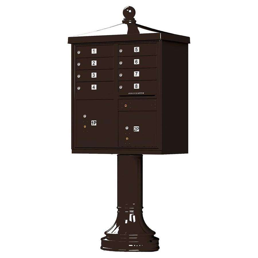 Florence 31 in x 71 in Metal Dark Bronze Powder Coat Lockable Cluster Mount Cluster Mailbox