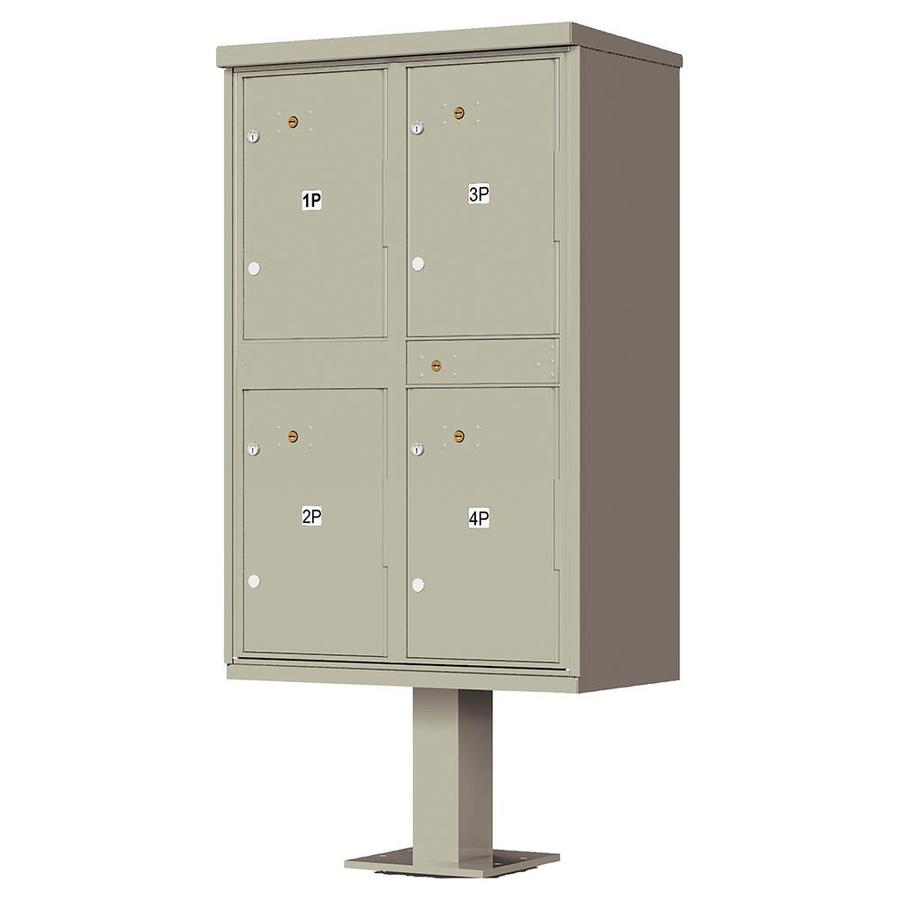 Florence Valiant 30.5 in x 62 in Metal Postal Grey Lockable Cluster Mount Cluster Mailbox