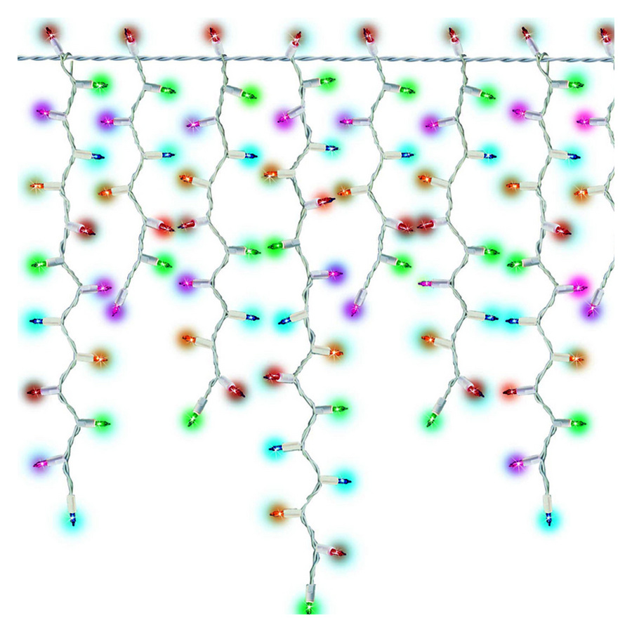 Everstar 300 Count Multicolor Mini Faceted Christmas Icicle Lights