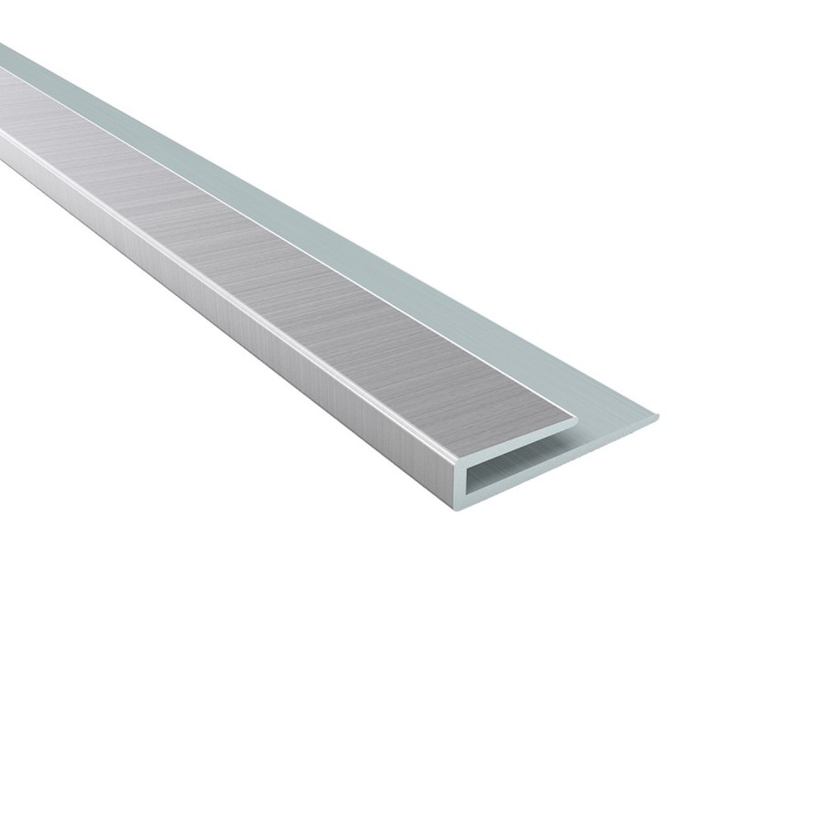 ACP Metallic Vinyl Fasade 4 ft J Trim Brushed Aluminum