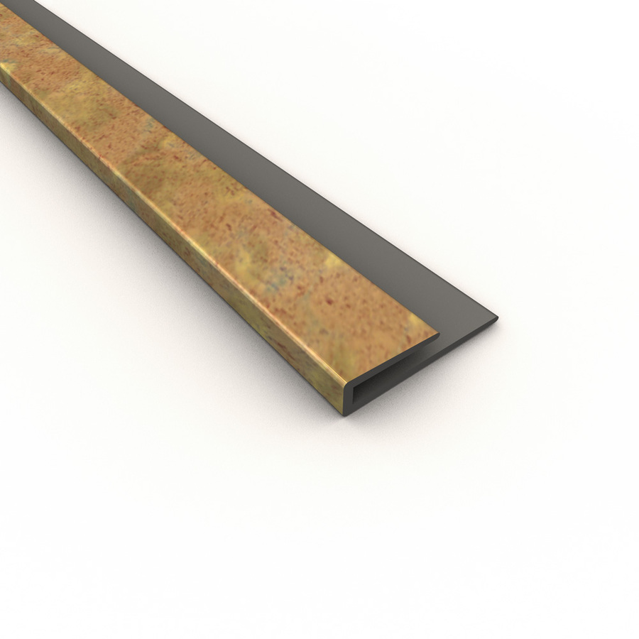 ACP Cracked Copper PVC Smooth Ceiling Grid Trim