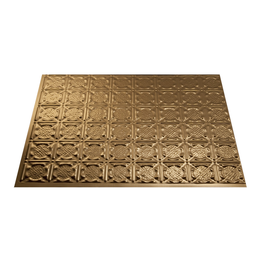 Fasade 18.5 in x 24.5 in Polished Copper Thermoplastic Multipurpose Backsplash