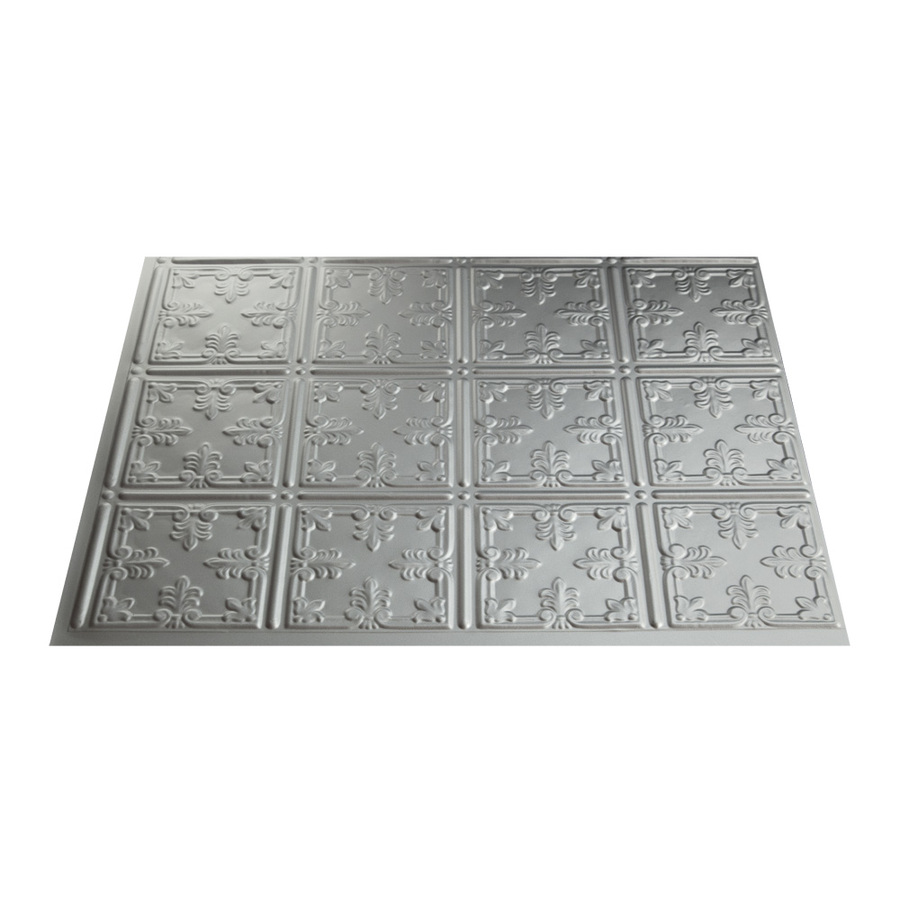 Fasade 24 1/2 in Argent Silver Thermoplastic Multipurpose Backsplash