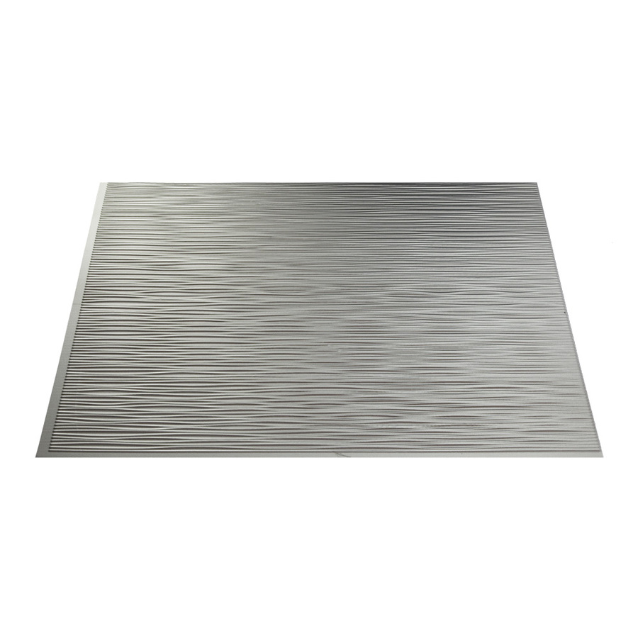 Fasade 24 1/2 in Argent Silver Thermoplastic Multipurpose (Kitchen, Bath or Bar) Backsplash