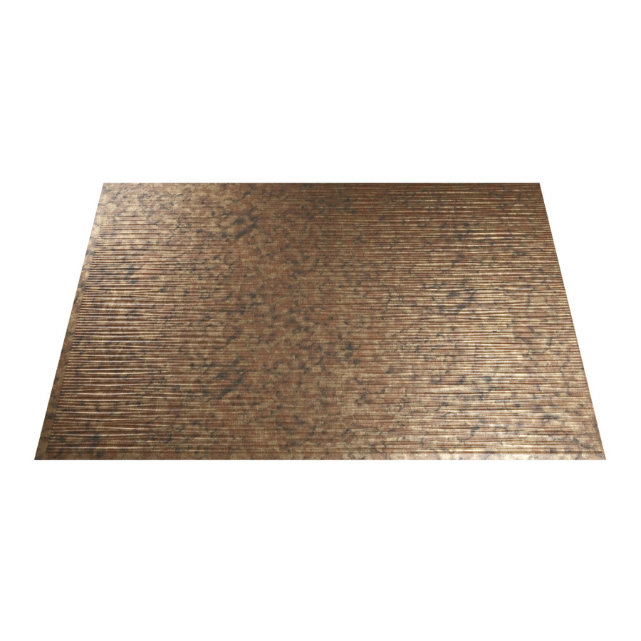 Fasade 24 1/2 in Cracked Copper Thermoplastic Multipurpose (Kitchen, Bath or Bar) Backsplash