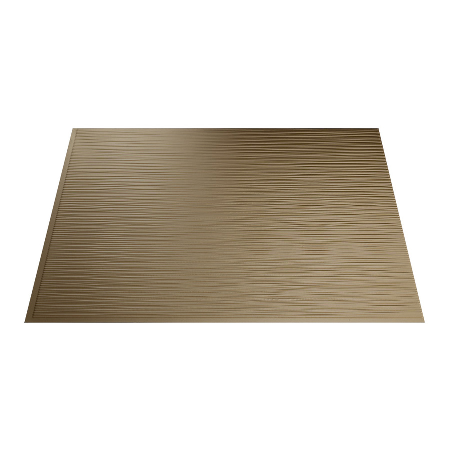 Fasade 24 1/2 in Argent Gold Thermoplastic Multipurpose (Kitchen, Bath or Bar) Backsplash